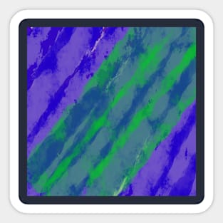 blue, mauve and green Sticker